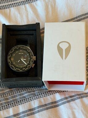 Nixon Black and White Men’s World Time Watch